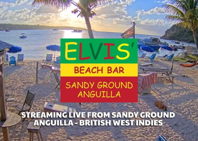 Elvis' Beach Bar LIVE HD Webcam from Sandy Ground, Angui…